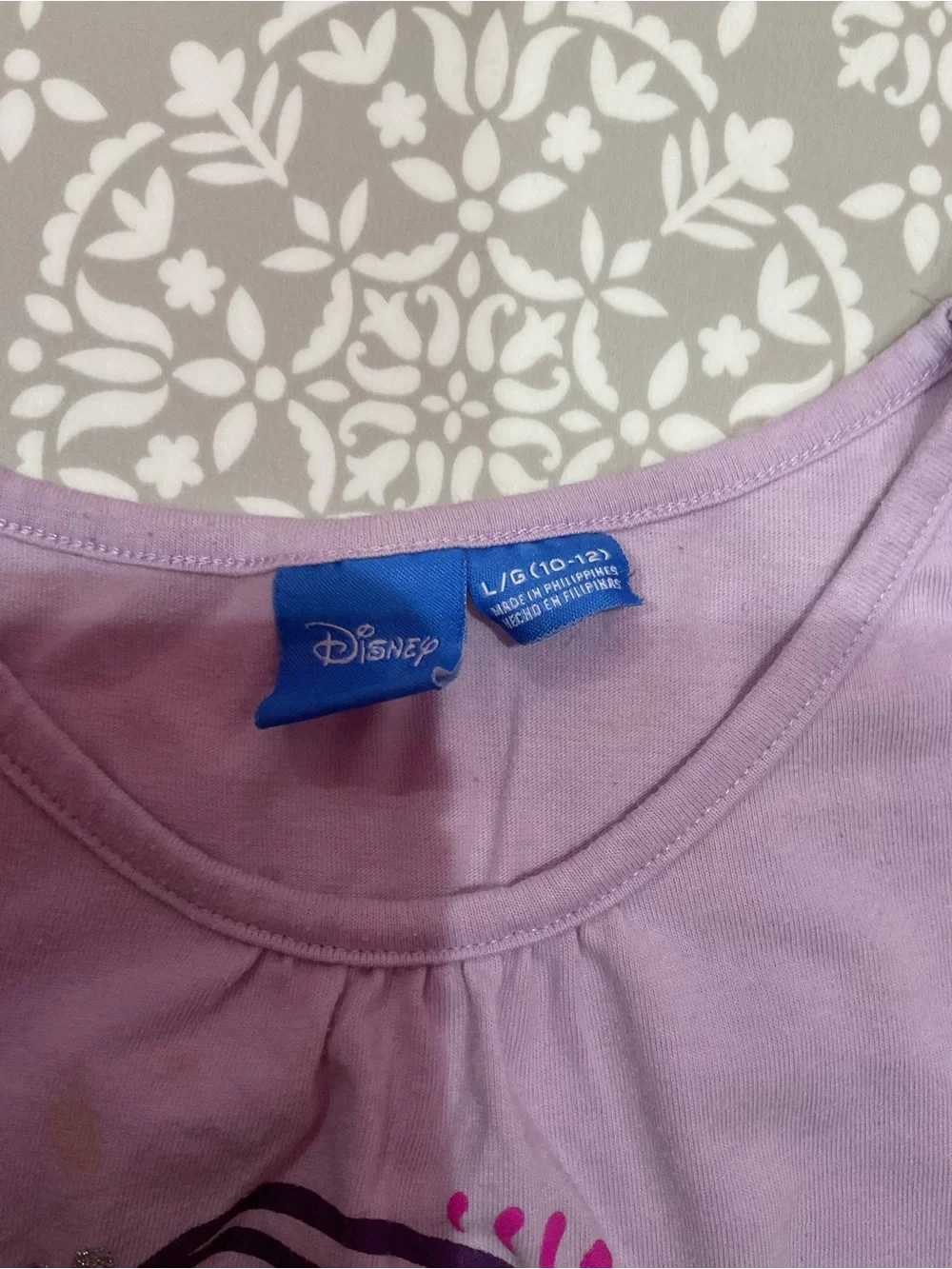 Disney Frozen Elsa Girls Purple Lavender Shirt & Skirt Set Size L (10–12)